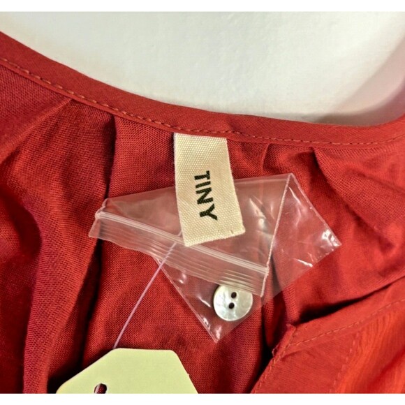 Anthropologie Apparel Tiny Embroidered Floral Tunic Rust Orange Size Medium NWT - Picture 6 of 16